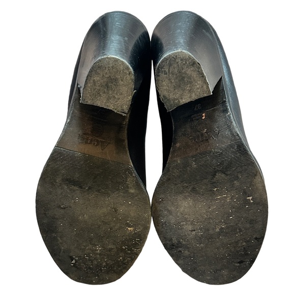 ACNE STUDIOS STAR BLACK LEATHER BOOTIE CHELSEA ANKLE BOOTS EU 37 US 6½ - Picture 5 of 6